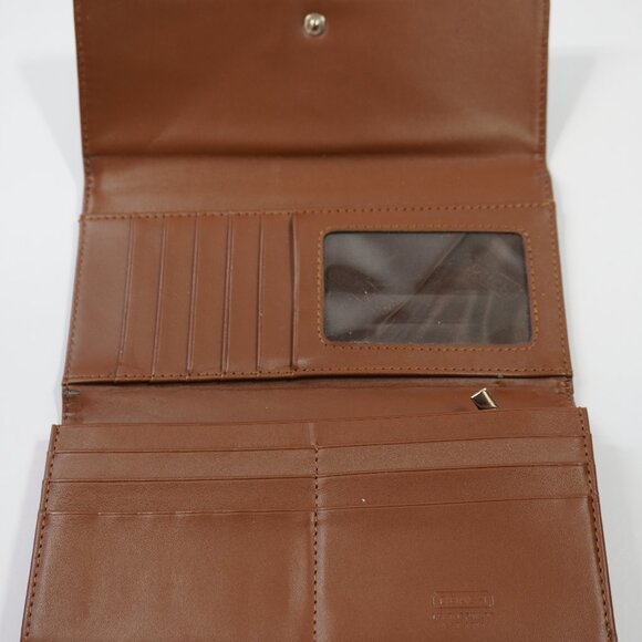 Coach Tri-Fold Multi Colored Fabric CC Holder Wallet - Picture 4 of 8